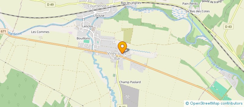 localisation de l'entreprise DOSSOT FRERES à VIREY-SOUS-BAR