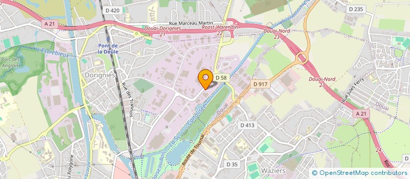 localisation de l'entreprise DOUAI AUTO CONTROLE à DOUAI