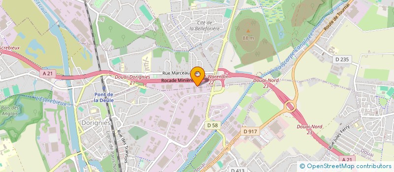 localisation de l'entreprise DOUAI AUTO LOCATION à DOUAI