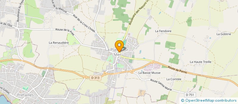 localisation de l'entreprise DOUAUD à LA PLAINE-SUR-MER
