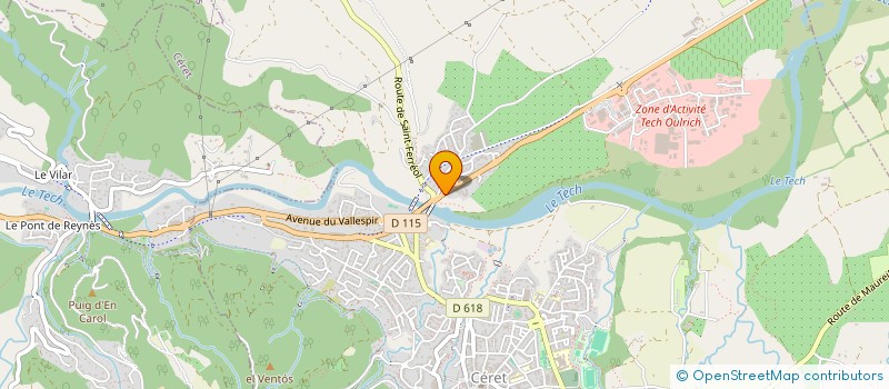 localisation de l'entreprise DOUBLE A  CERET