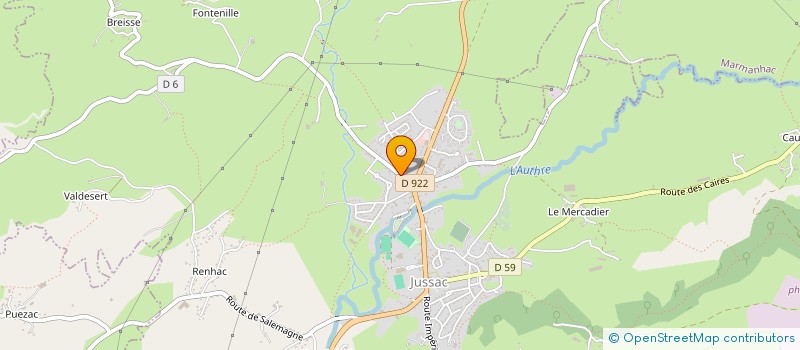 localisation de l'entreprise DOUBLE C.J à JUSSAC