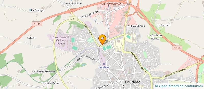 localisation de l'entreprise DOUBLE F à LOUDEAC