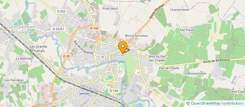 localisation de l'entreprise DOUBLE JEUX  JONZAC