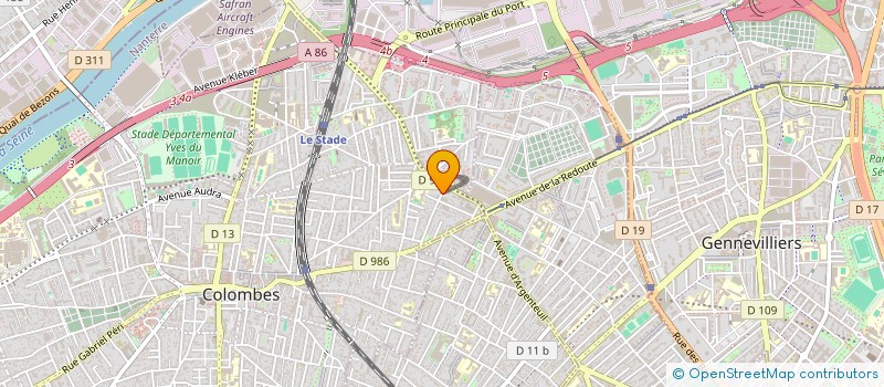 localisation de l'entreprise DOUBLE SIX à COLOMBES