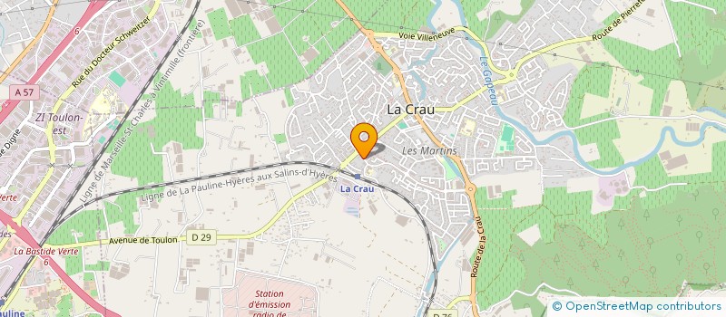 localisation de l'entreprise DOUBLE V SCI à LA CRAU