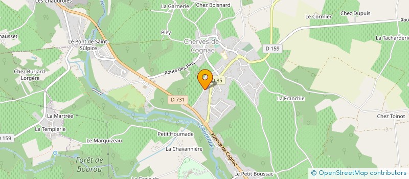 localisation de l'entreprise DOUBLET ET FILLES à VAL-DE-COGNAC