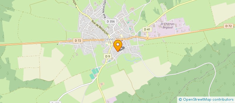 localisation de l'entreprise DOUBS BARDAGE ETANCHEITE  LEVIER