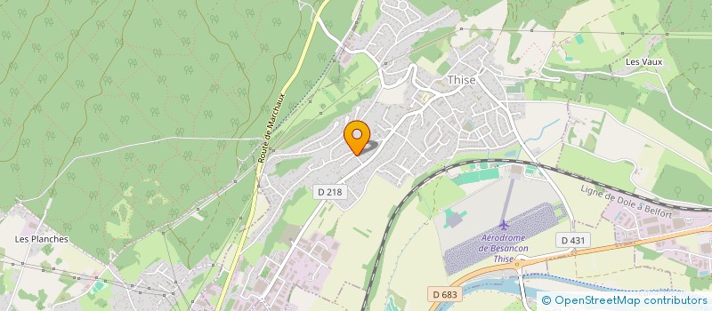 localisation de l'entreprise DOUBS CLIMAT à CHALEZEULE