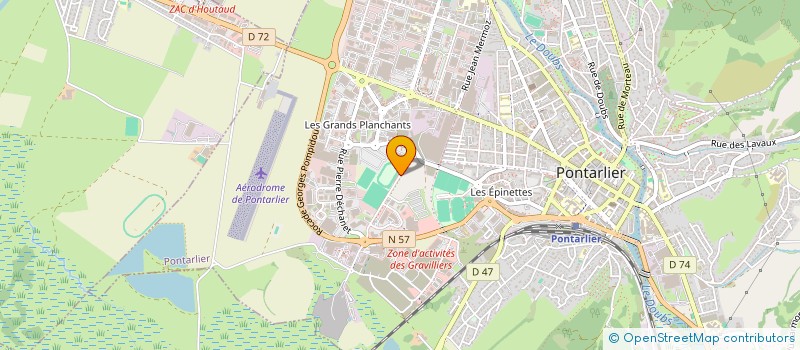 localisation de l'entreprise DOUBS SUD ATHLETISME SECT PONTARLIER à PONTARLIER