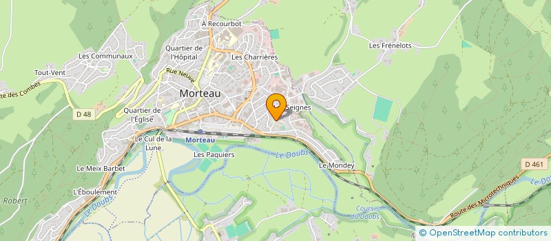 localisation de l'entreprise DOUBS SUD ATHLETISME VAL DE MORTEAU  MORTEAU