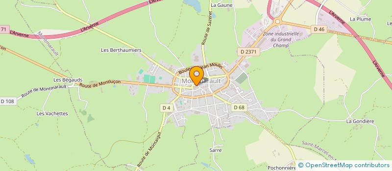 localisation de l'entreprise DOUCE FOLIE à MONTMARAULT