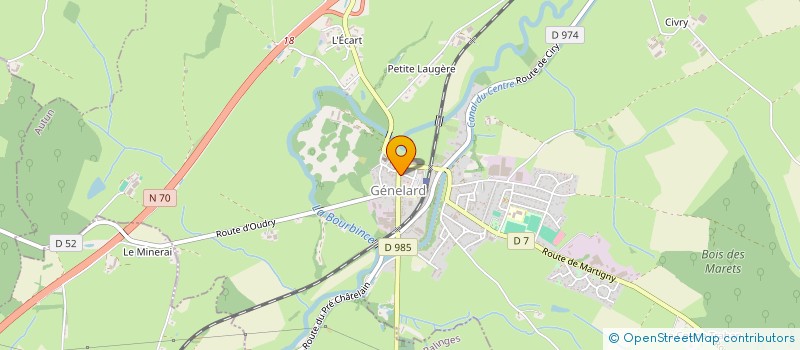 localisation de l'entreprise DOUCE PLUME  GENELARD