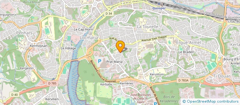localisation de l'entreprise DOUCET INVESTISSEMENTS à QUIMPER