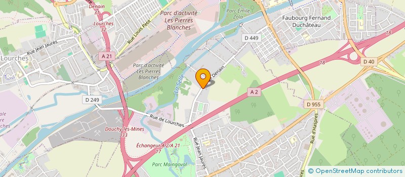 localisation de l'entreprise DOUCHY AUTO CONTROLE à DOUCHY-LES-MINES