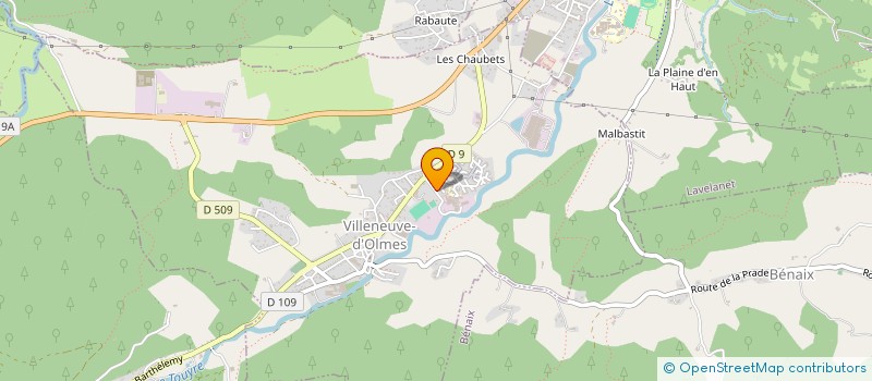 localisation de l'entreprise DOUDI AUTO à VILLENEUVE-D'OLMES