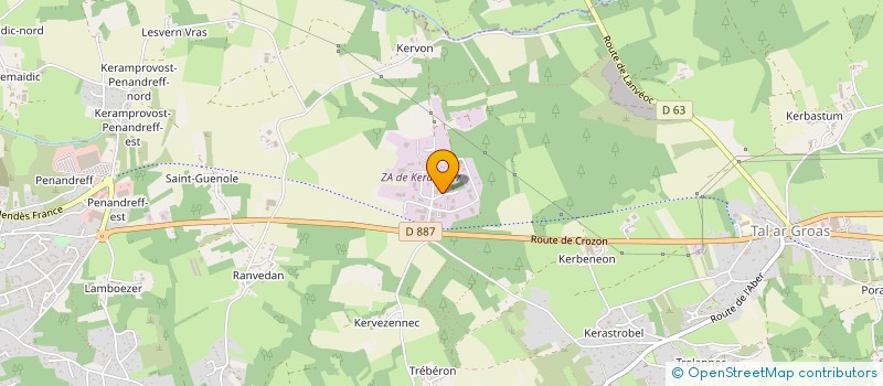 localisation de l'entreprise DOUGUET FUEL ET TRANSPORT à CROZON