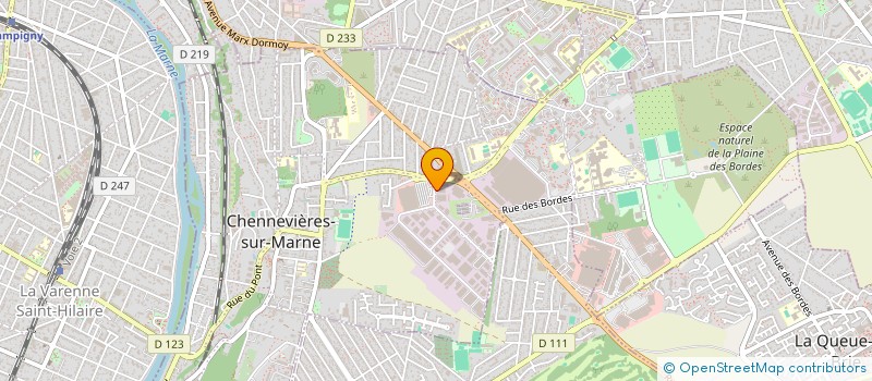 localisation de l'entreprise DOUGY TRANS à CHENNEVIERES-SUR-MARNE