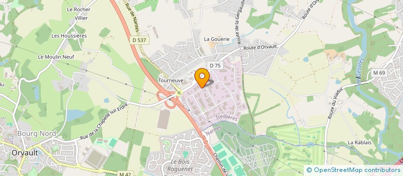 localisation de l'entreprise DOUILLARD CONSTRUCTIONS à TREILLIERES