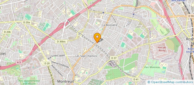 localisation de l'entreprise DOUILLETS  MONTREUIL