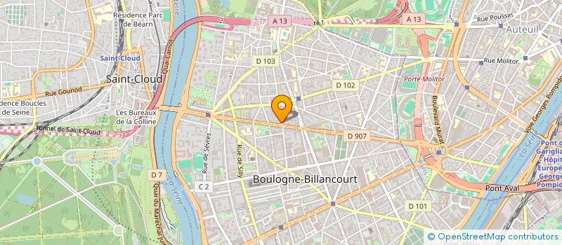 localisation de l'entreprise DOUMER ELECTRICITE à BOULOGNE-BILLANCOURT