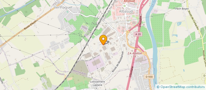 localisation de l'entreprise DOUMERC PNEUS INTERNATIONAL - DPI à MONTAUBAN