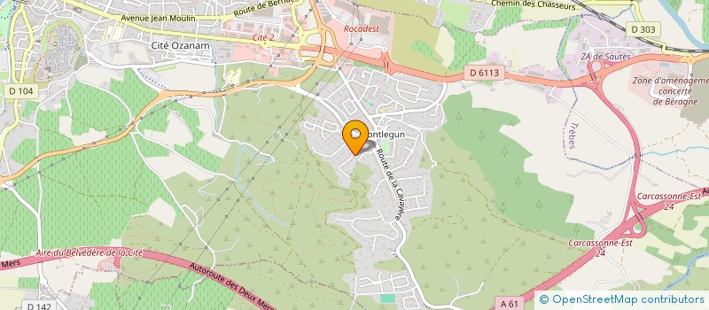 localisation de l'entreprise DOUMERET ELECTRICITE à CARCASSONNE