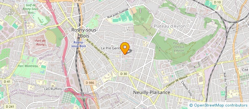 localisation de l'entreprise DOUNIA COIFFURE à ROSNY-SOUS-BOIS