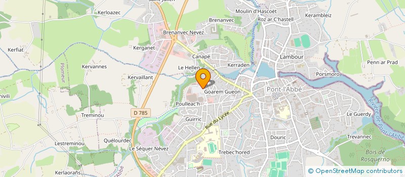 localisation de l'entreprise DOUR GLAZ PLB à PONT L ABBE