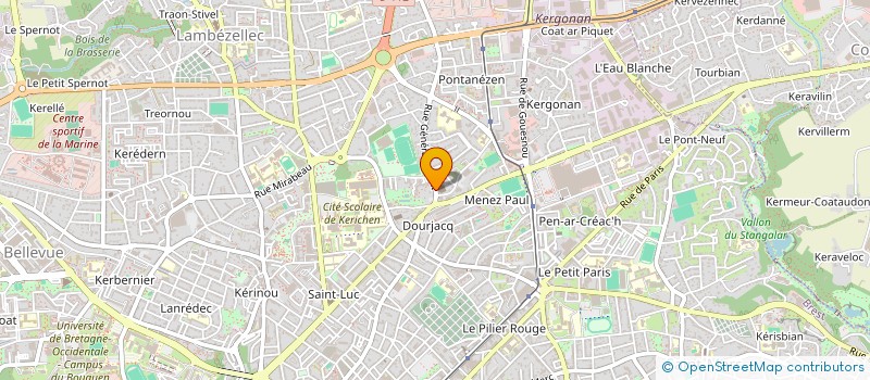 localisation de l'entreprise DOURJACQ COIFFURE  BREST