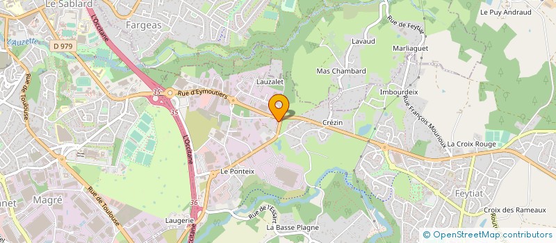 localisation de l'entreprise DOUSSAUD - EQUIP'JARDIN à FEYTIAT