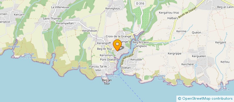 localisation de l'entreprise DOUX ELAN  CLOHARS-CARNOET