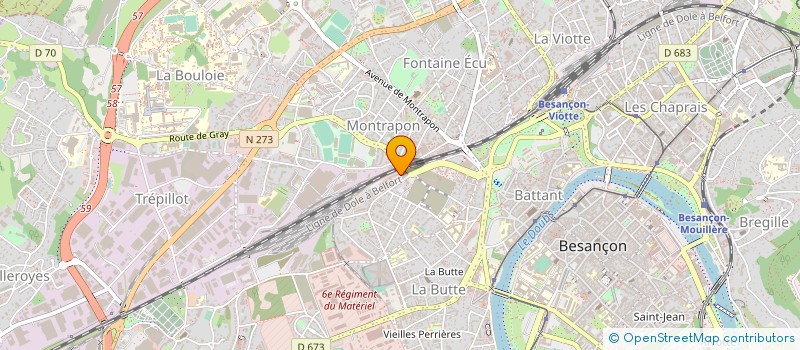 localisation de l'entreprise DOUZE&ASSOCIES à BESANCON