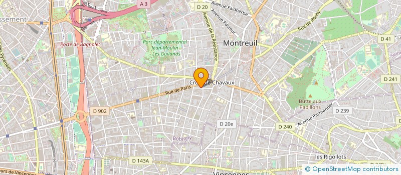 localisation de l'entreprise DOVEMA à MONTREUIL