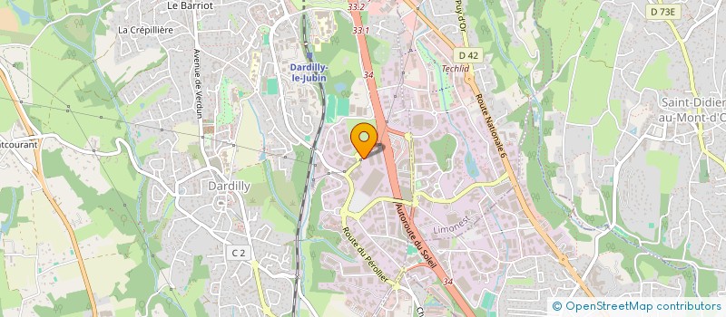 localisation de l'entreprise DOYEN SA à DARDILLY