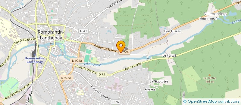 localisation de l'entreprise DOYON PISCICULTURE  ROMORANTIN-LANTHENAY