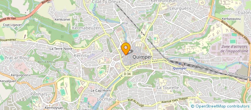 localisation de l'entreprise DP 31 à QUIMPER