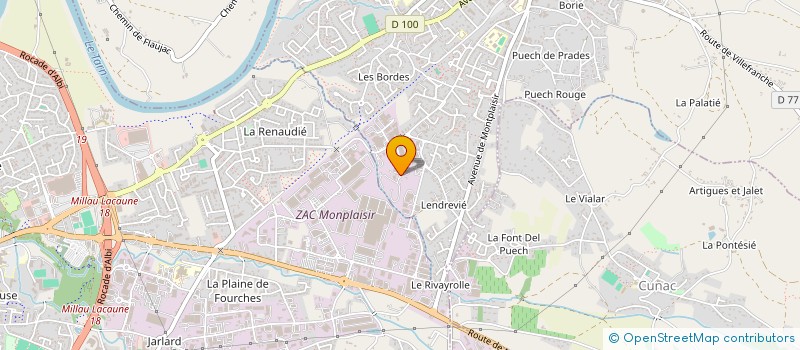 localisation de l'entreprise DP  SAINT-JUERY