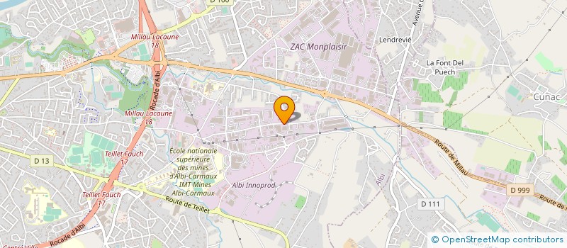 localisation de l'entreprise DP AUTOMOBILES à ALBI