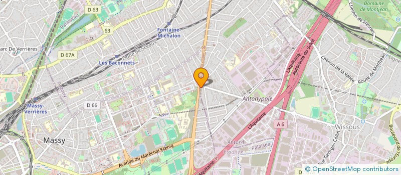 localisation de l'entreprise DP COURTAGE à ANTONY