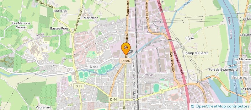 localisation de l'entreprise DP DIFFUSION à ARNAS