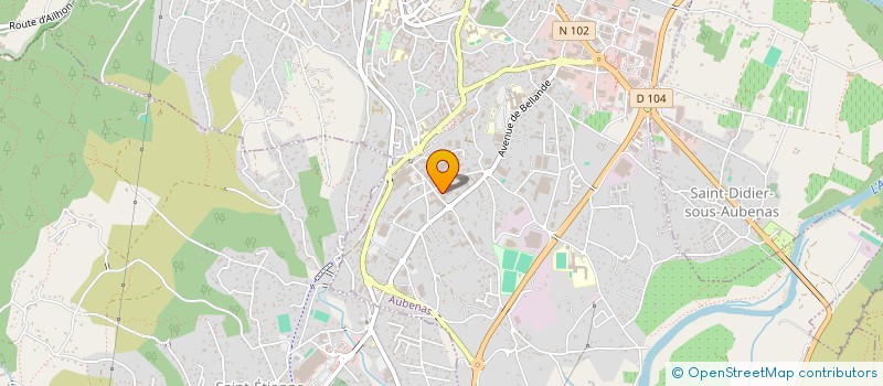 localisation de l'entreprise DP DIFFUSION à AUBENAS