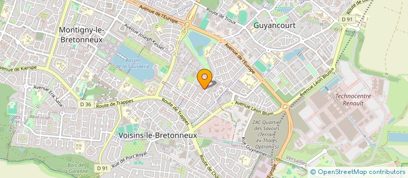 localisation de l'entreprise DP FRANCE à VOISINS-LE-BRETONNEUX