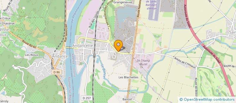 localisation de l'entreprise DP GRANULATS à ANDANCETTE