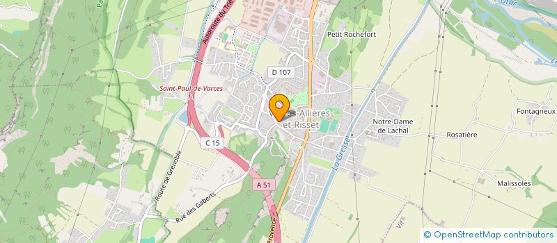 localisation de l'entreprise DP IMMO à VARCES-ALLIERES-ET-RISSET