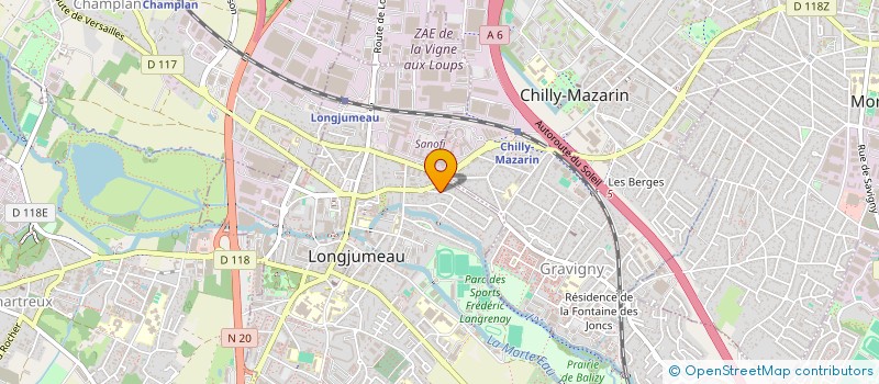 localisation de l'entreprise DP IMMO à LONGJUMEAU