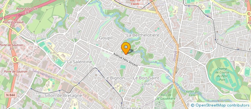 localisation de l'entreprise DP IMMOBILIER à ORVAULT