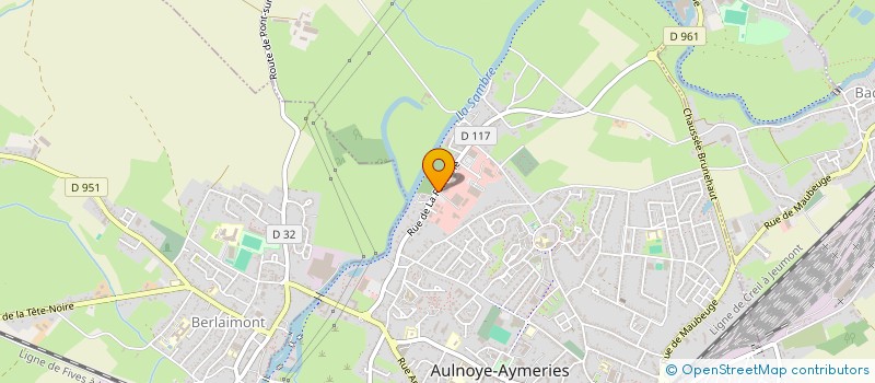 localisation de l'entreprise DP IMMOBILIER  AULNOYE-AYMERIES