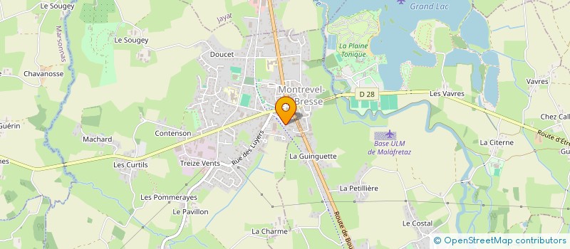 localisation de l'entreprise DP INVESTIMMO à MONTREVEL-EN-BRESSE