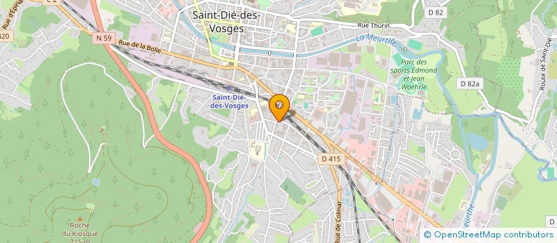 localisation de l'entreprise DP INVESTISSEMENTS à SAINT DIE DES VOSGES